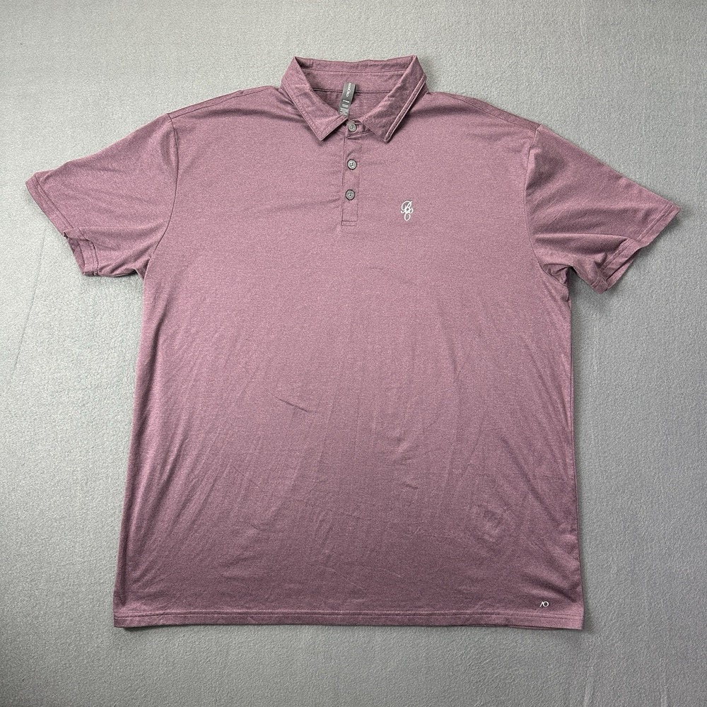 Anderson Ord Polo Shirt Men 2XL XXL Purple Performance Golf Short Sleeve Golfing